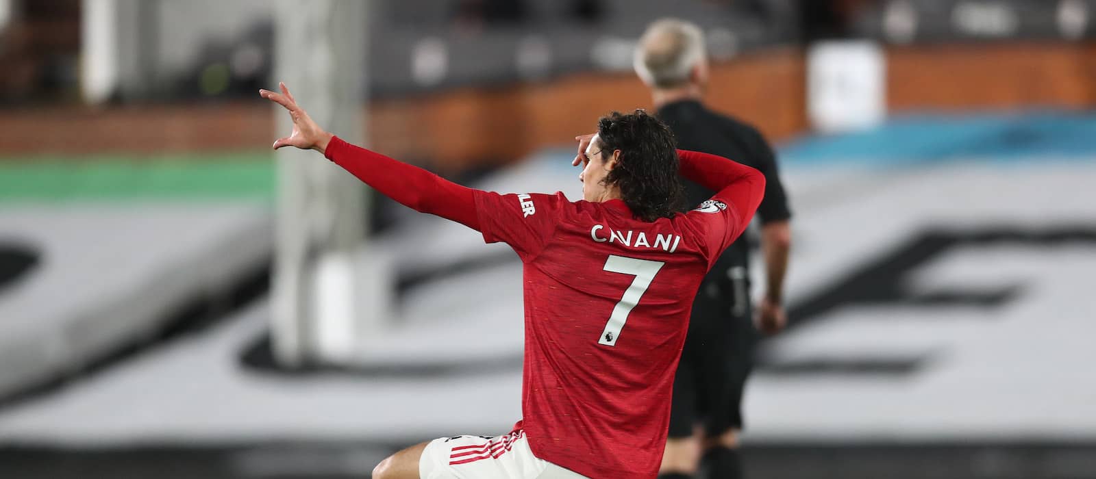 Cavani celebrates scoring