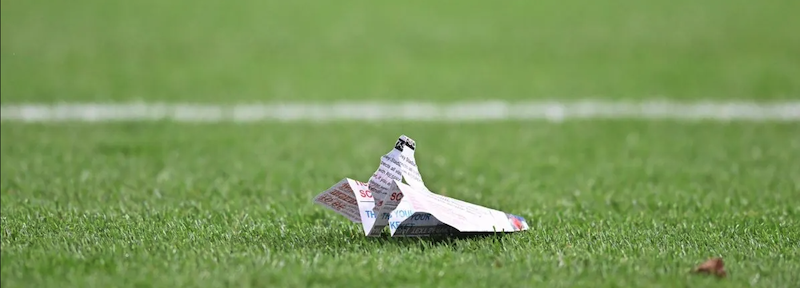 Paper planes at Wembley